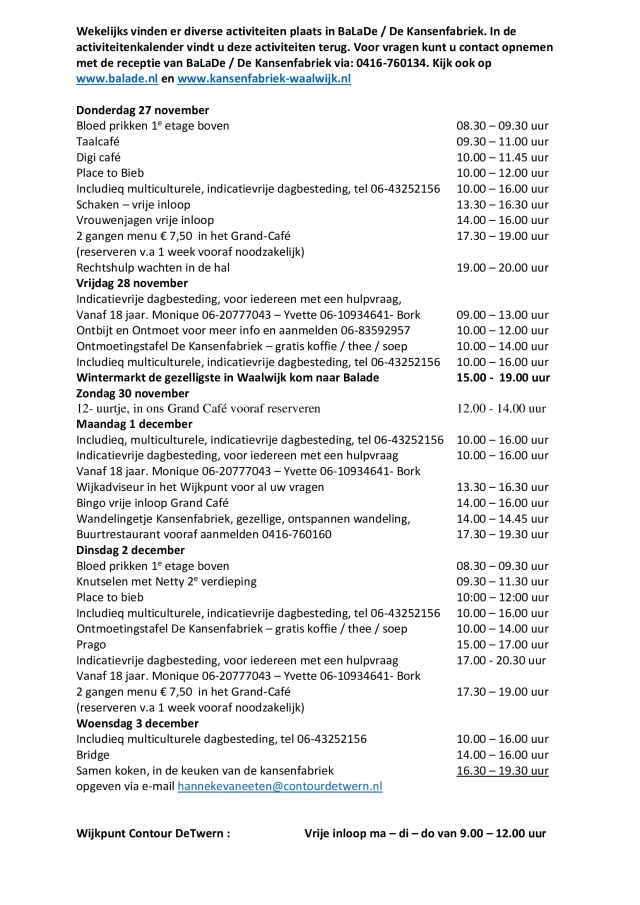 Week 27 november tm 3 december 2025