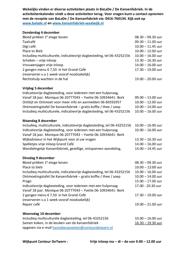 Week 4 december tm 10 december 2025