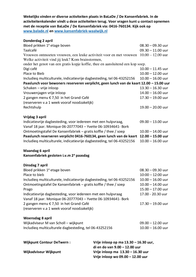 Week 2 april tm 8 april 2026