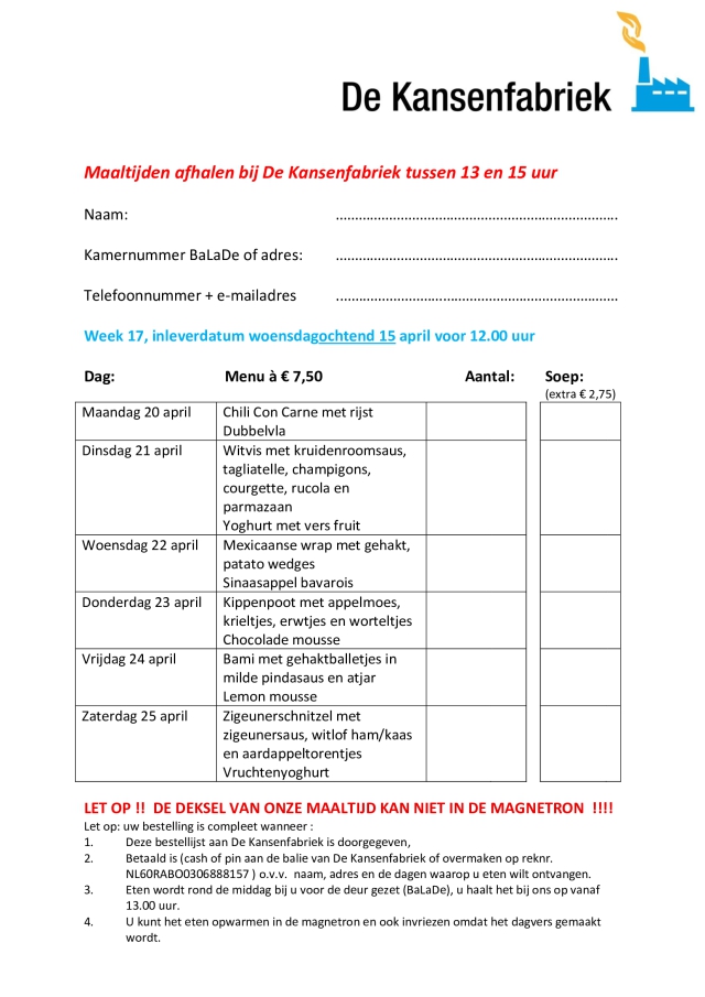 Bestellijst week 17 2026 1