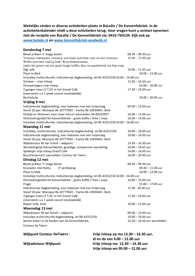 Week 7 mei tm 13 mei 2026