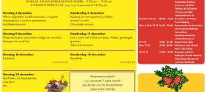 Dinsdag en donderdagavondmenus december 2025
