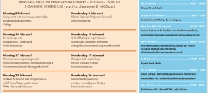 Dinsdag en donderdagavondmenus februari 2026