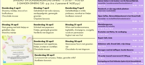 Dinsdag en donderdagavondmenus april 2026