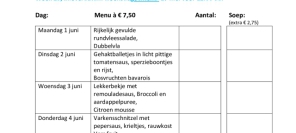 Weekmenu maaltijden week 23